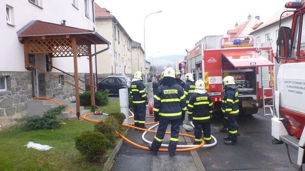 Zábřeh - požár bytu v rodinném domě