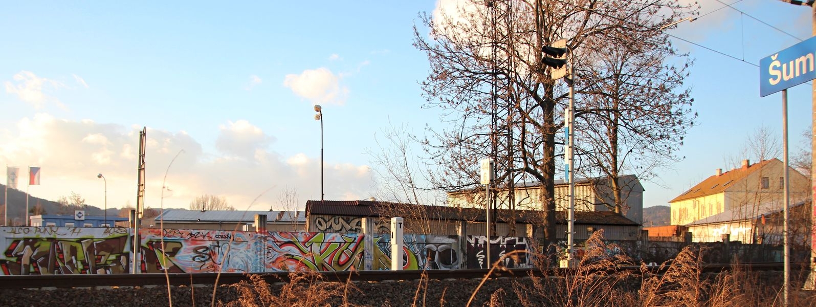 plocha neřízeného graffiti v Šumperku