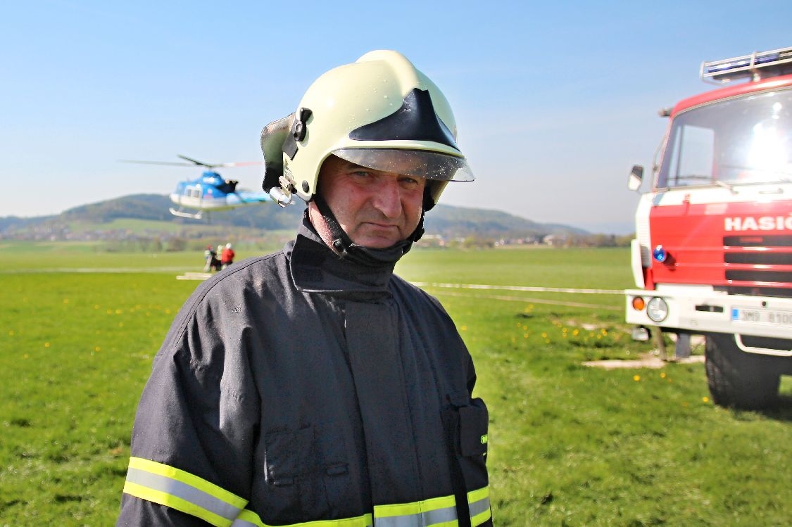 Lubomír Bín, velitel hasičů v Bratrušově foto: sumpersko.net