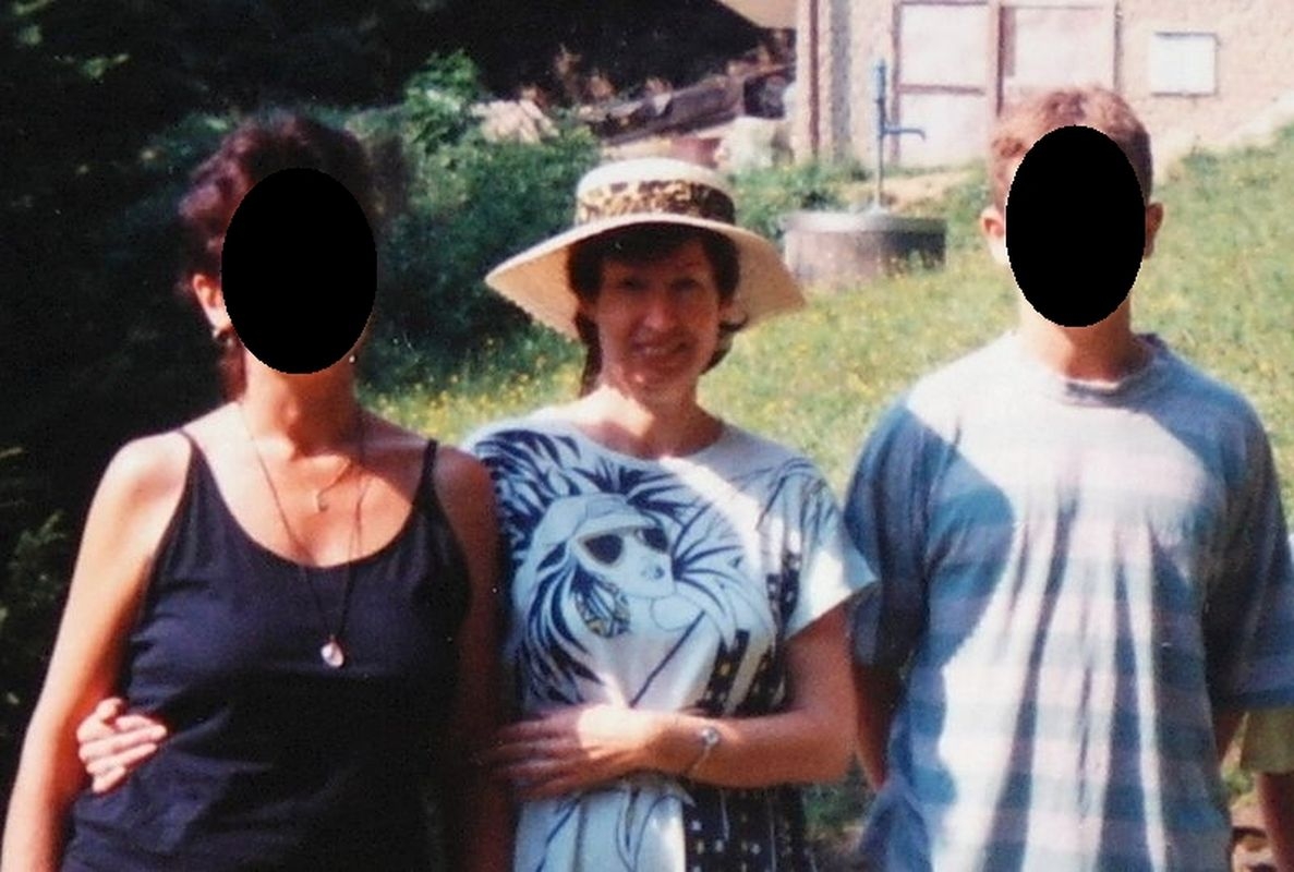 Irena Čížková se svými přáteli v roce 1995