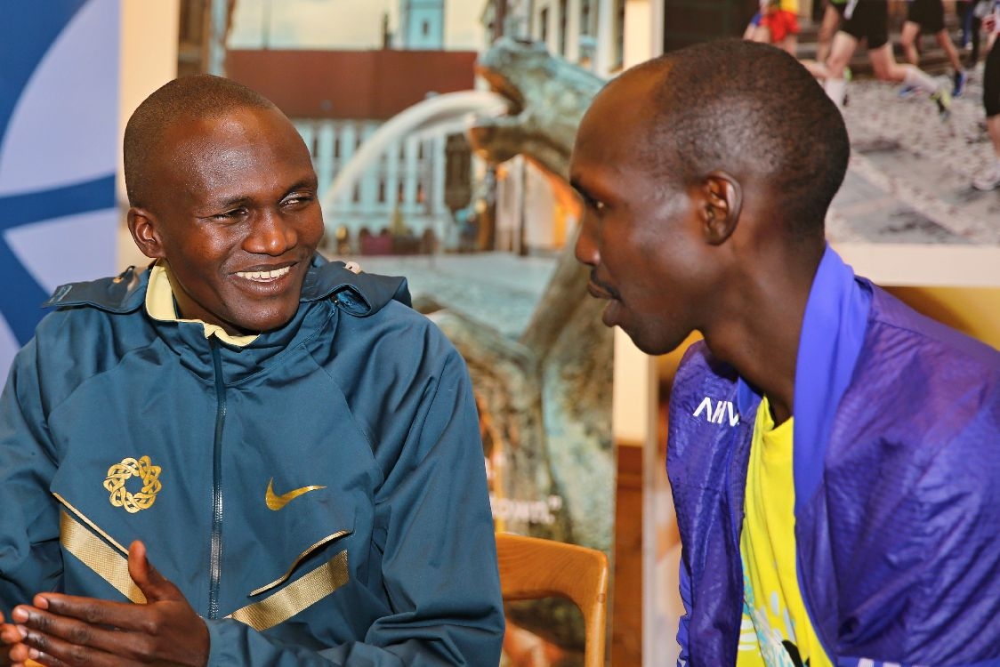 Stephen Kiprotich a Wilson Kipsang foto: sumpersko.net