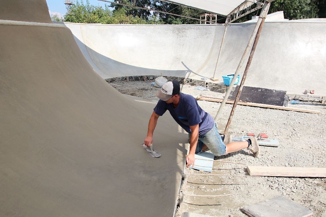 Skatepark Šumperk - staveniště v září foto: sumpersko.net