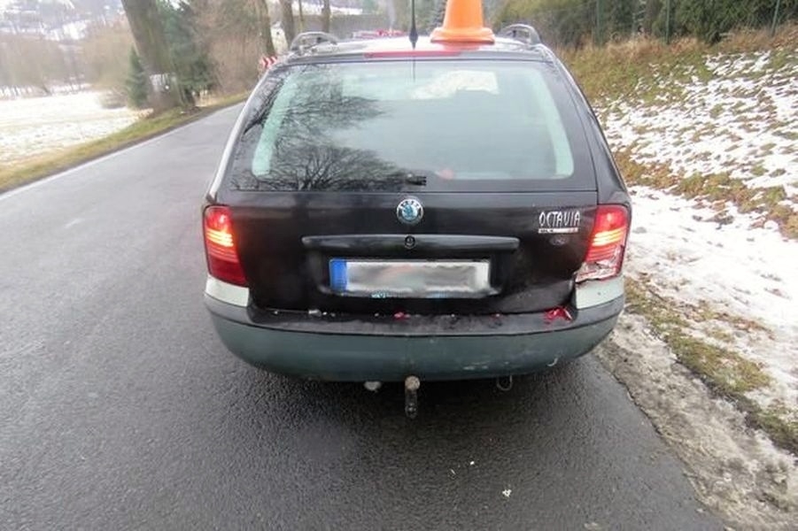 DN mezi Jeseníkem a Lipovou - lázní zdroj foto: PČR