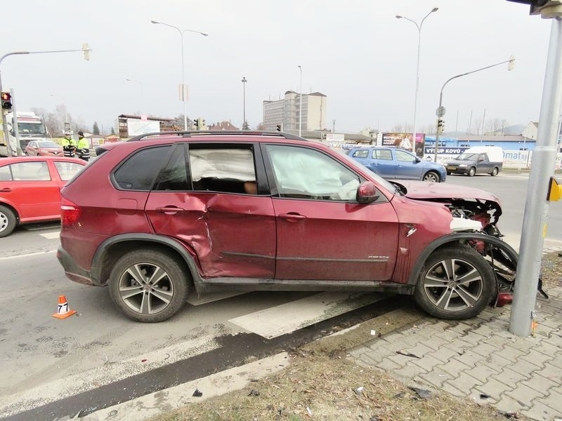 DN na křižovatce ulic Jesenická a Žerotínova zdroj foto: PČR