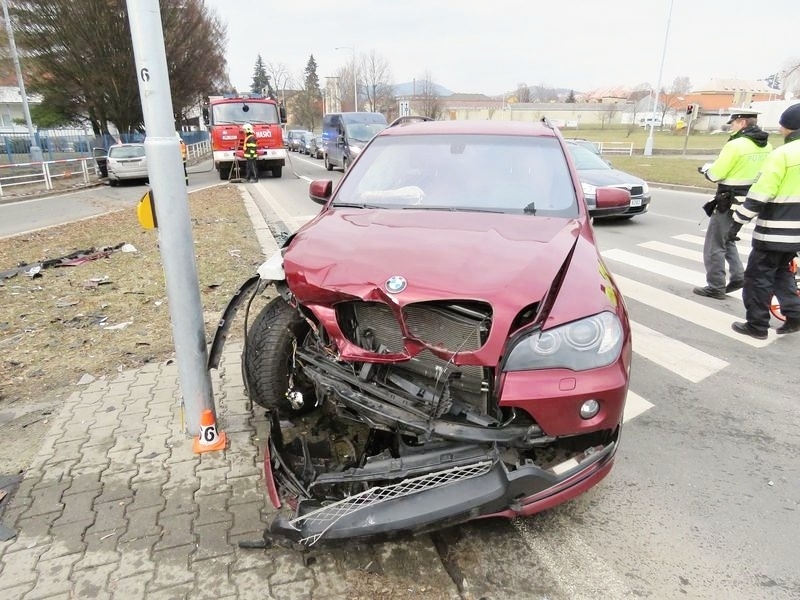 DN na křižovatce ulic Jesenická a Žerotínova zdroj foto: PČR