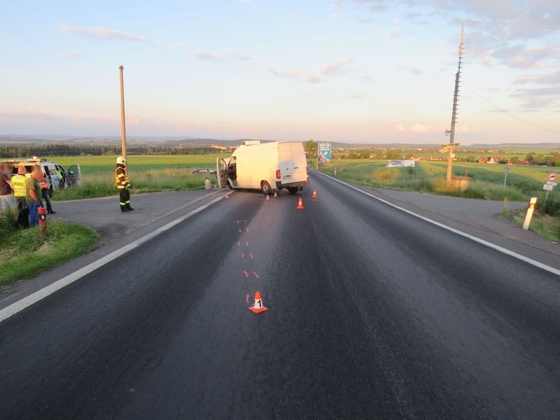 DN Mohelnicko v křižovatce na obec Podolí a Křemačov zdroj foto: PČR