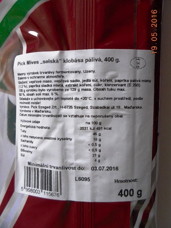 Falšované masné a mléčné výrobky ze zahraničí na českém trhu zdroj foto: SZPI
