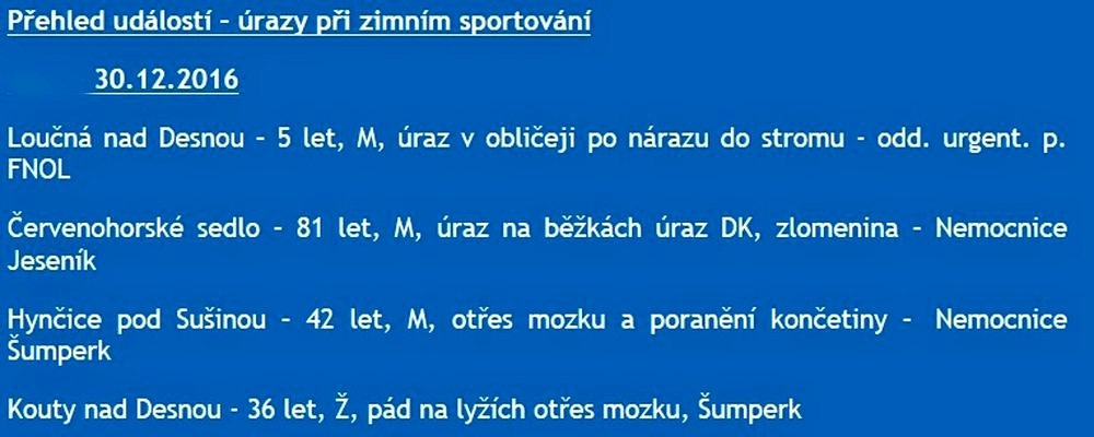 přehled zdroj: ZZS Olk.