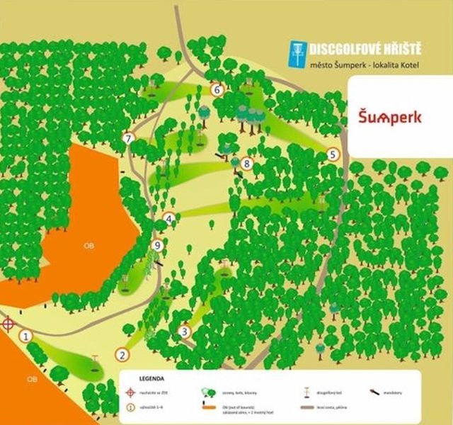 discgolfovém hřište v šumperském Kotli zdroj: mus