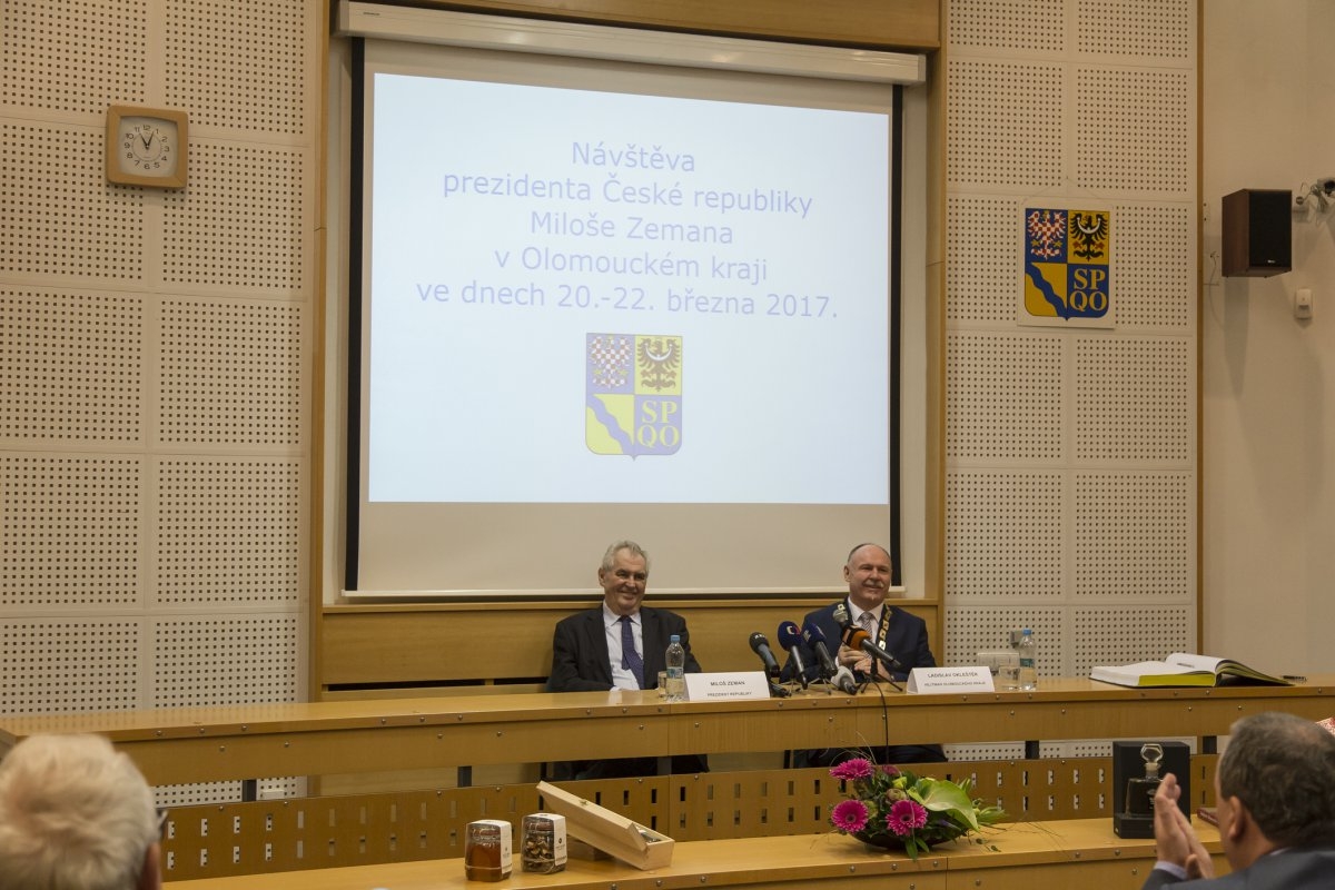 Prezident Miloš Zeman v Olomouckém kraji zdroj foto: OLK