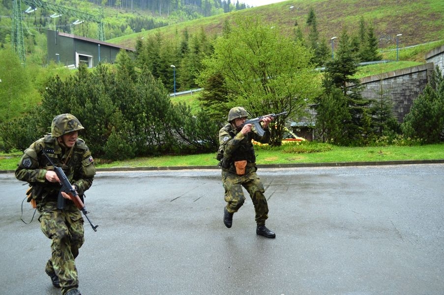 Dlouhé stráně byly pod ochranou URNY, vojáků, policistů a hasičů foto: V. Sobol