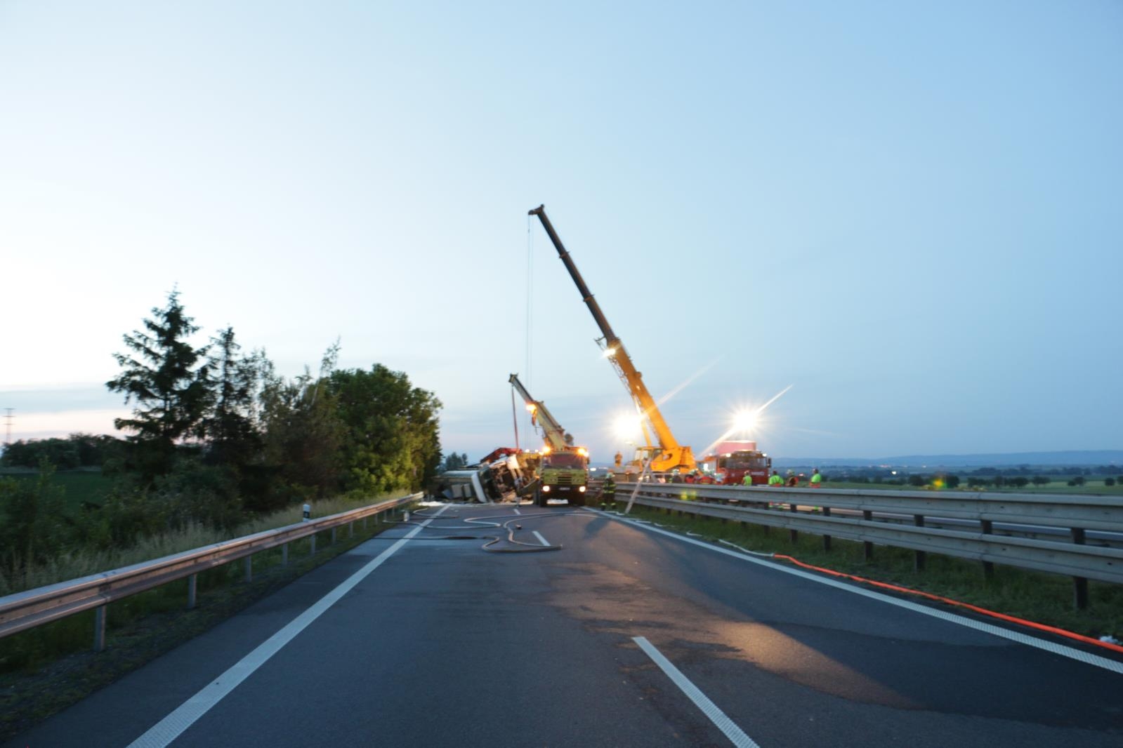 DN D 46 ve směru od Olšan u Prostějova zdroj foto: HZS Olk