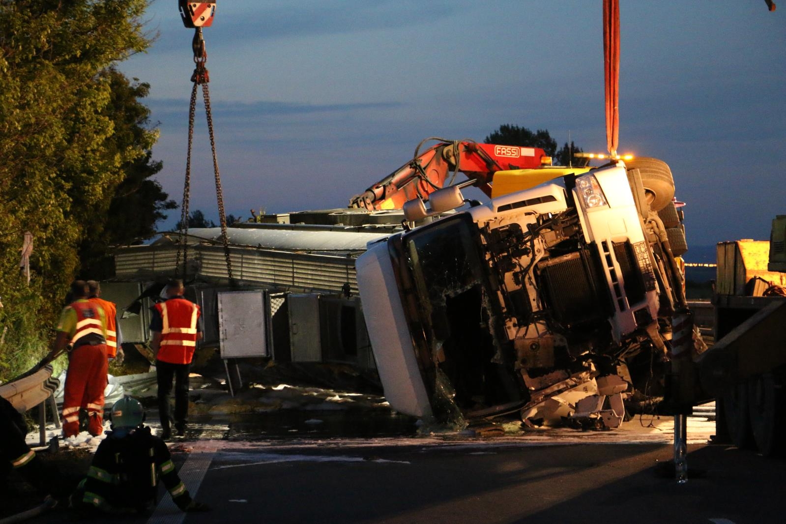 DN D 46 ve směru od Olšan u Prostějova zdroj foto: HZS Olk