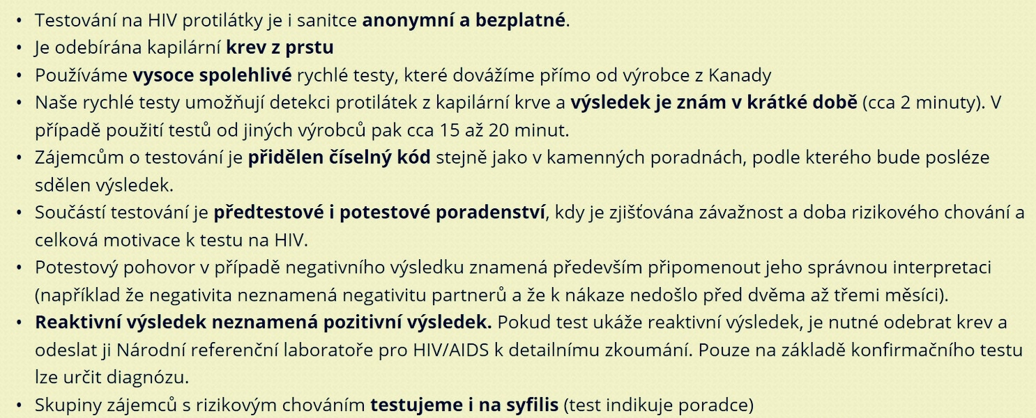 mobilní HIV testování