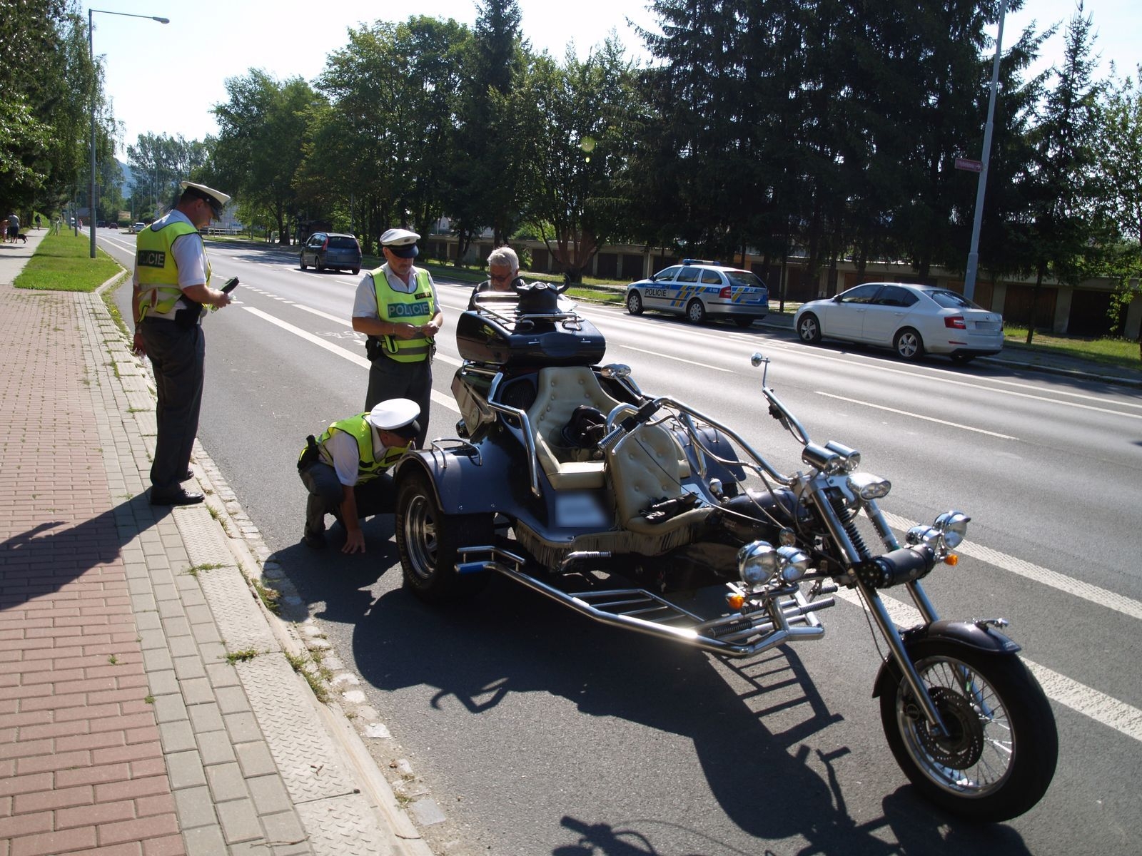 Policisté v Šumperku kontrolovali motorkáře zdroj foto: PČR