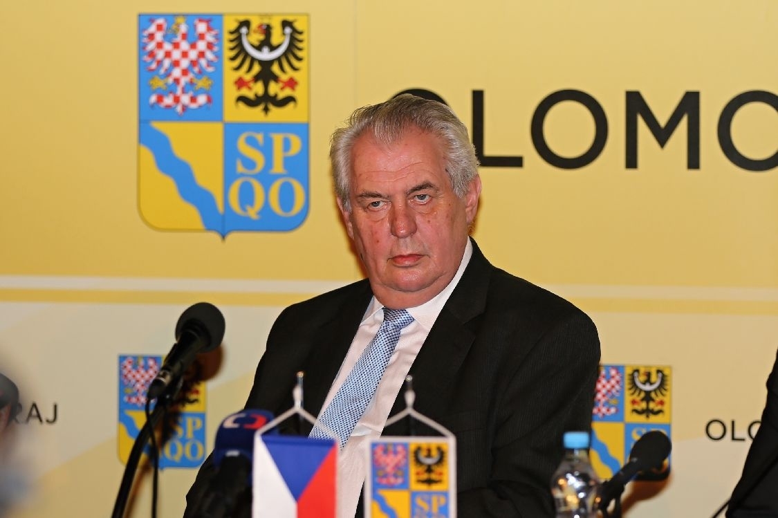 prezident Miloš Zeman při záveřečné tiskové konferenci v Šumperku v roce 2015 foto: archiv šumpersko.net