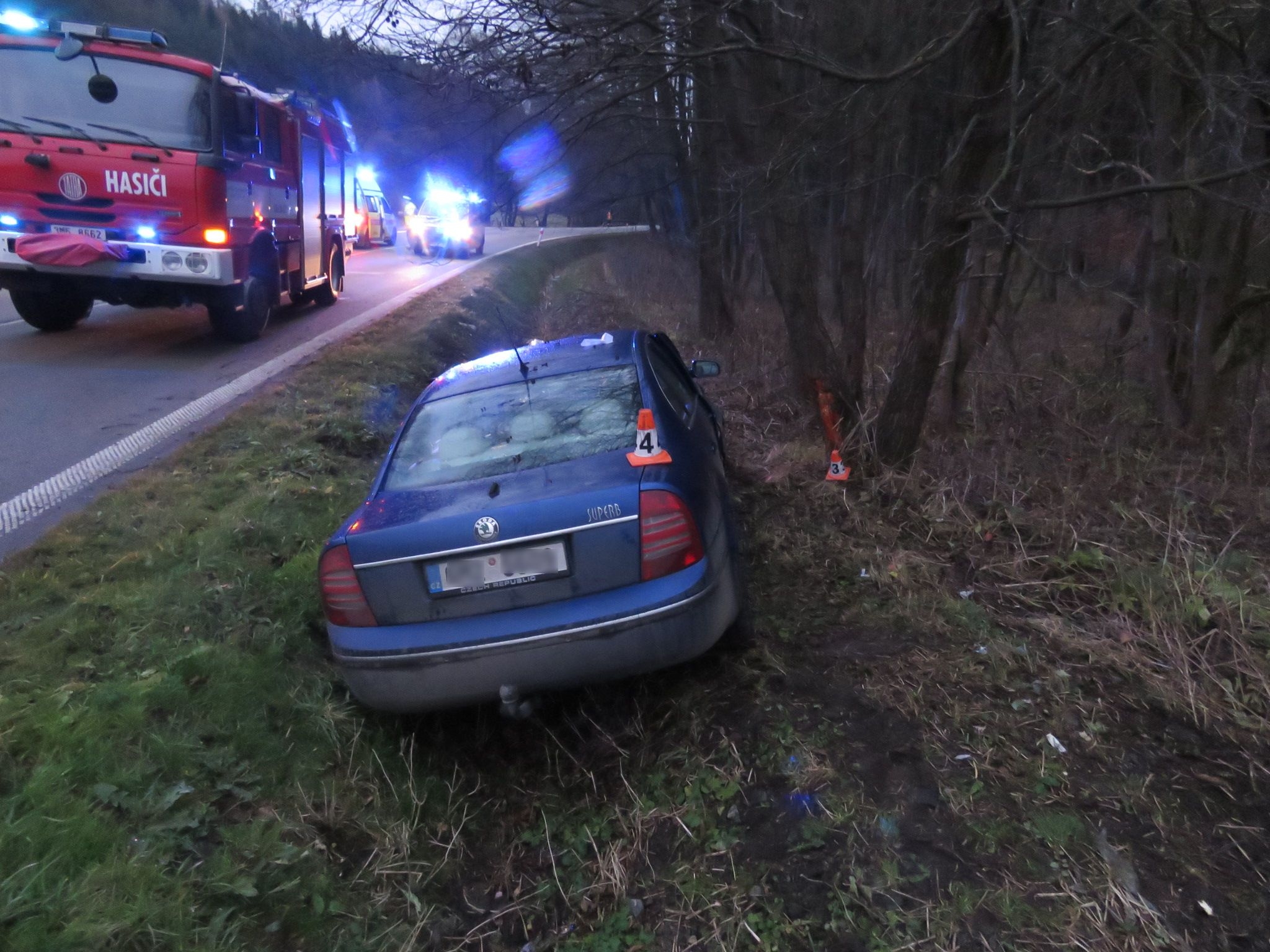 DN mezi mezi Bukovicemi a Bušínem zdroj foto: PČR