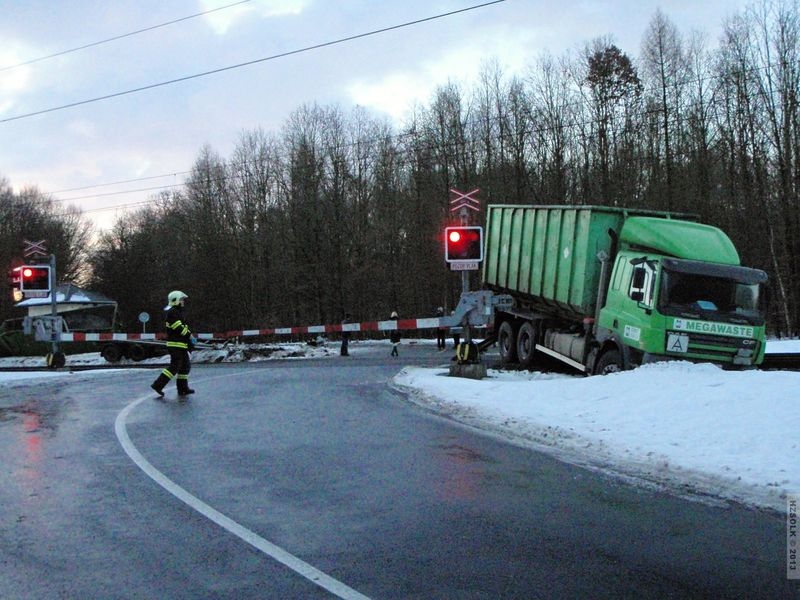 Nehoda na přejezdu zdroj foto:HZS Ok