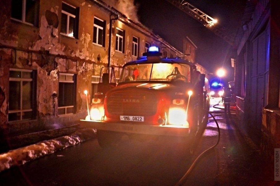 V Šumperku v noci hořel průmyslový areál