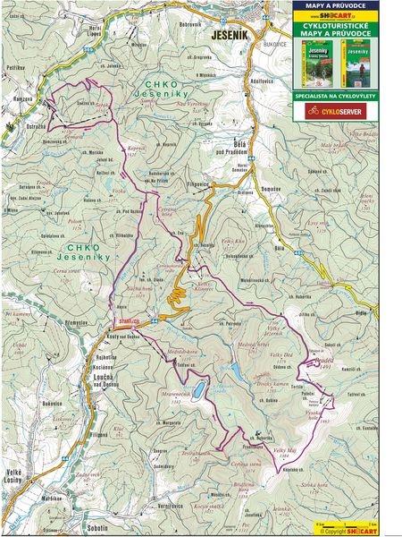 Mapa 1.závod Jeseníky