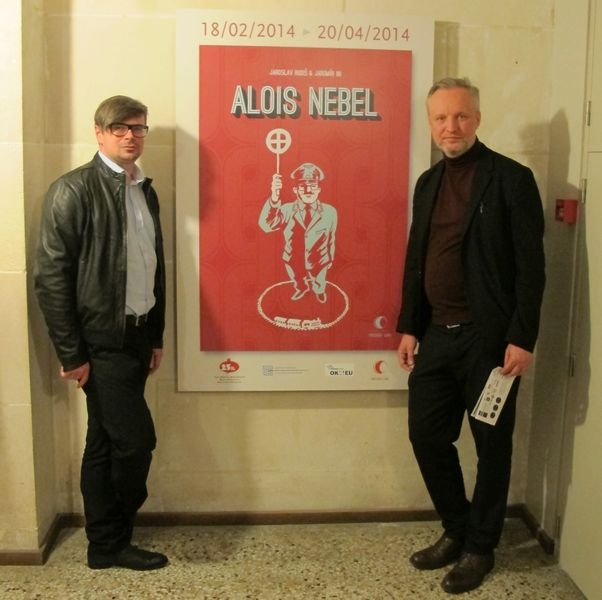 Výstava Alois Nebel v Bruselu foto:Petra Zmeltová