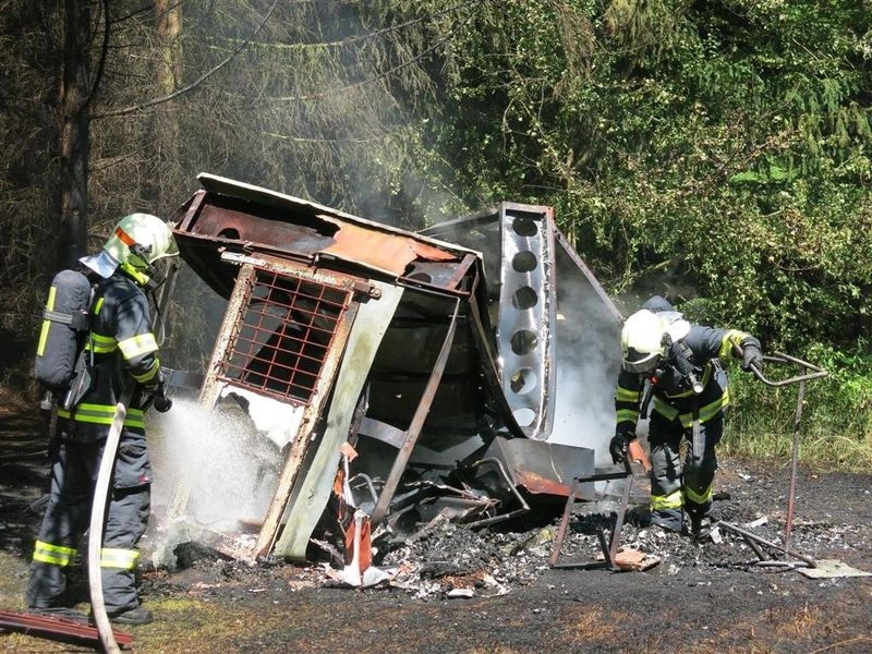 likvidace požáru Lhota nad Moravou