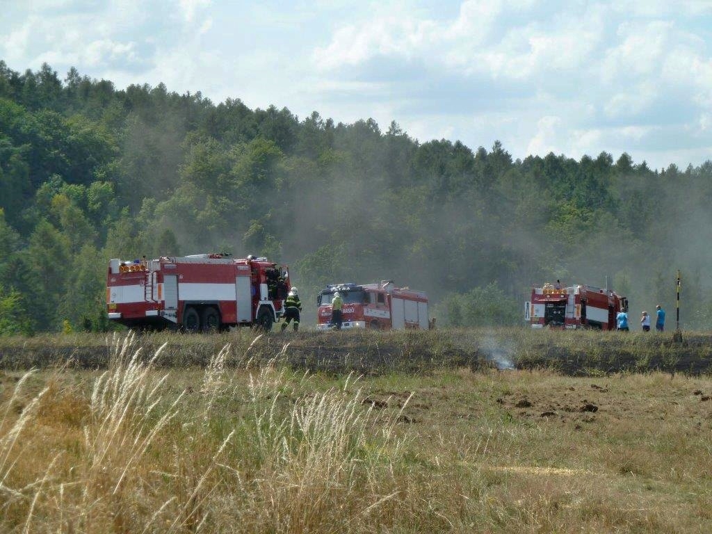 požár pole a části lesa Podolí (Šumpersko)