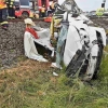 Střet vlaku s osobním autem v Postřelmově
