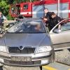 Střet osobního auta s vlakem