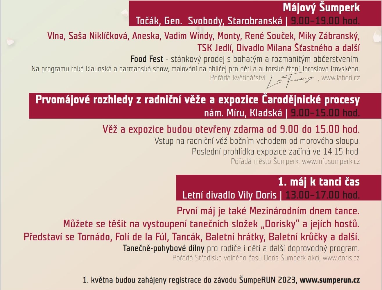 Májový Šumperk - program zdroj:mus