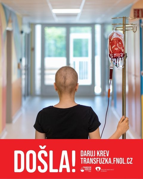 Došla FN Olomouc spouští novou kampaň pro dárce krve zdroj: FNOL Došla FN Olomouc spouští novou kampaň pro dárce krve zdroj: FNOL